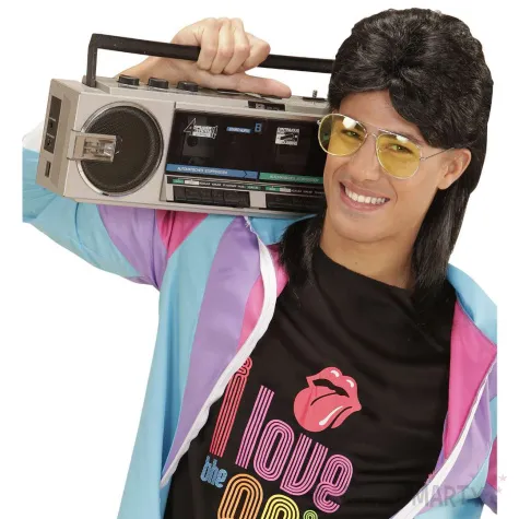 peruka party mullet okulary czarny widmann