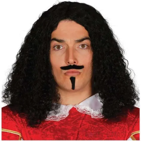 peruka party muszkieter z wasami guirca