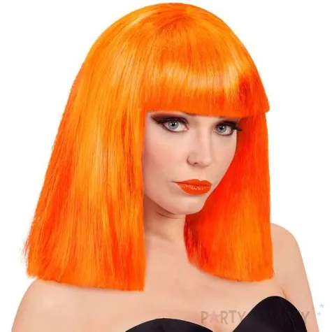 peruka party neon pomaranczowa widmann
