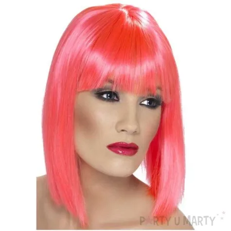 peruka party neon rozowa smiffys