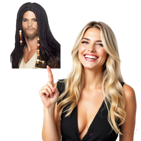 peruka party pirat jack czarna smiffys