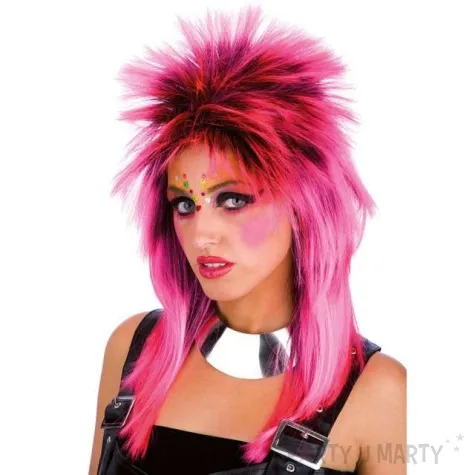 peruka party punk rozowa carnival toys