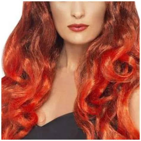 peruka party syrena czerwono czarna smiffys