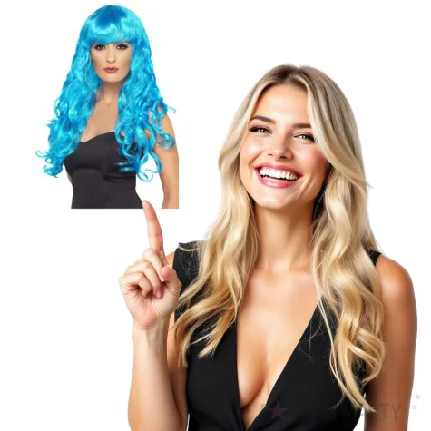 peruka party syrena niebieska smiffys