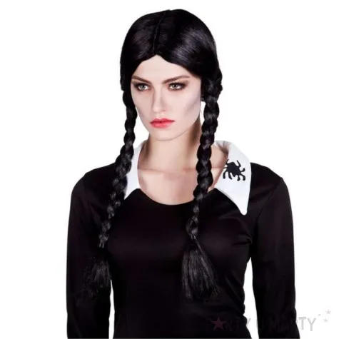 peruka party wednesday warkocze czarny boland