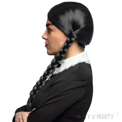 peruka party wednesday warkocze czarny boland