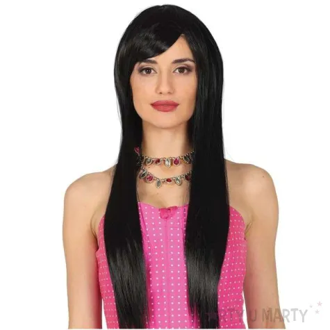 peruka party wendy long czarna guirca