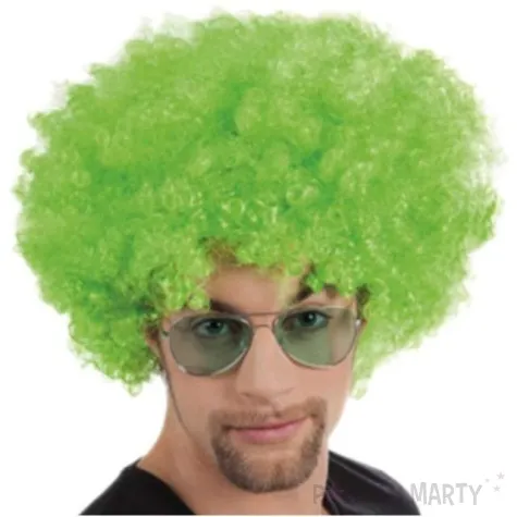 peruka party wielkie afro zielona party tino