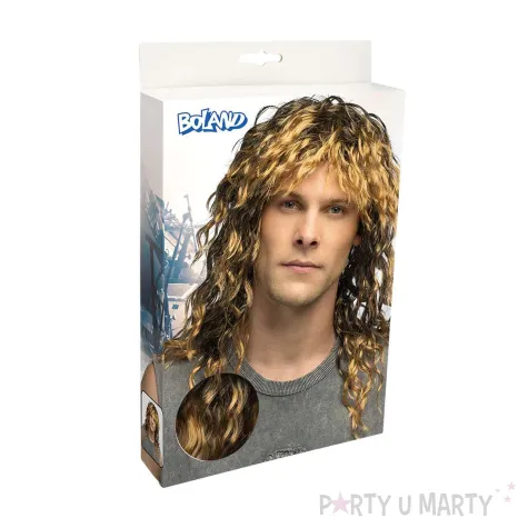 peruka retro disco do stroju na karnawal lata 60 70 80 90 gwiazda rocka hipis boland