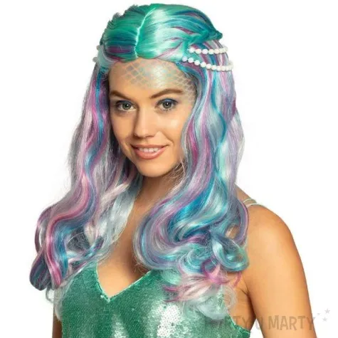 peruka syrena morska perla niebieska boland