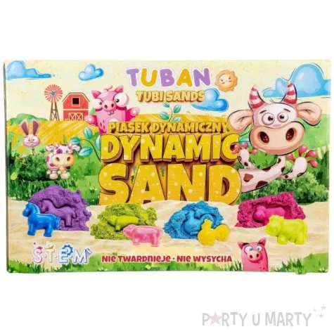 piasek dynamiczny 4 foremki mix tuban 4x 200g