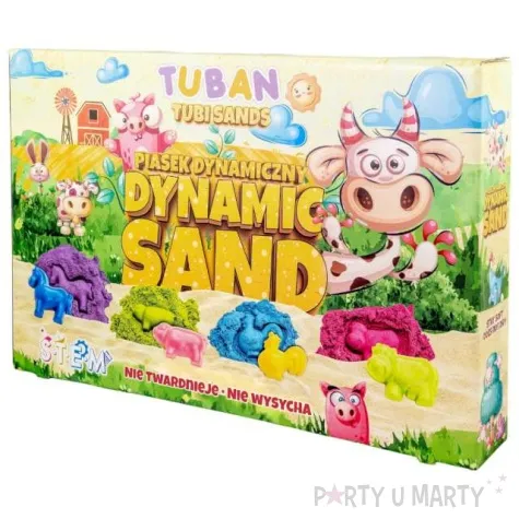 piasek dynamiczny 4 foremki mix tuban 4x 200g