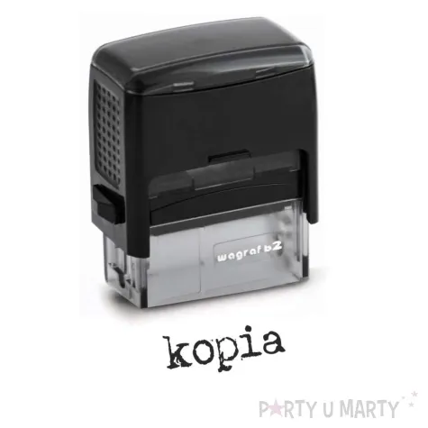 pieczatka z napisem kopia inna czcionka czarna 38 x 14 mm