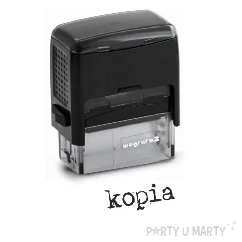 pieczatka z napisem kopia inna czcionka czarna 38 x 14 mm