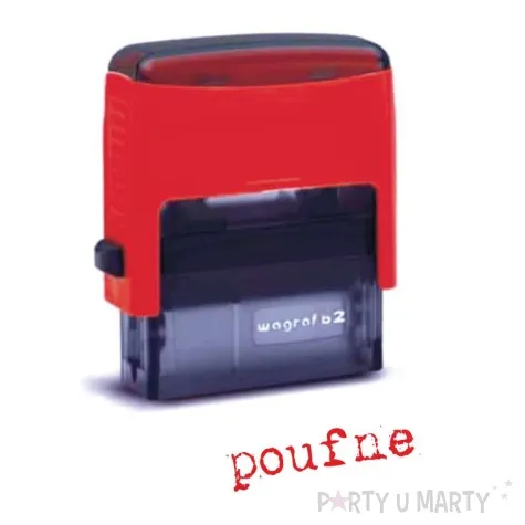 pieczatka z napisem poufne czerwona 38 x 14 mm