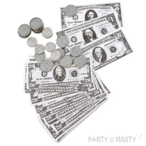 pieniadze banknoty i monety dolary ptitclown