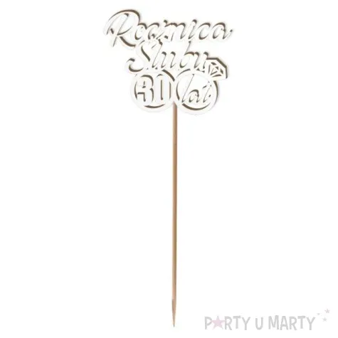 pik ozdobny 30 rocznica slubu bialy 24 cm