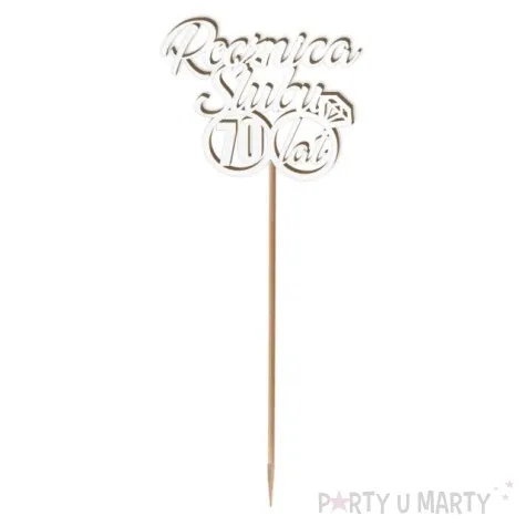 pik ozdobny 70 rocznica slubu bialy 24 cm