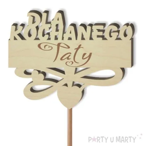 pik ozdobny dla kochanego taty drewno 23 cm