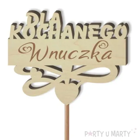 pik ozdobny dla kochanego wnuczka drewno 23 cm