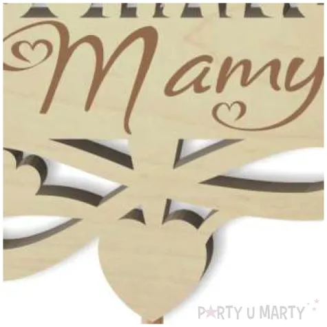 pik ozdobny dla kochanej mamy drewno 23 cm