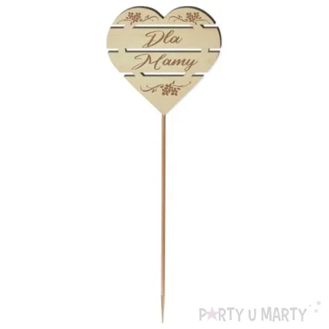 pik ozdobny dla mamy drewno 24 cm