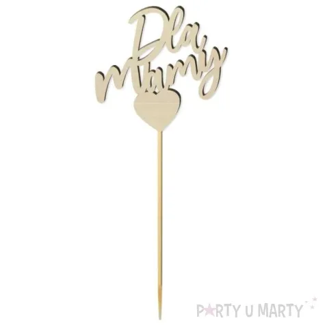 pik ozdobny dla mamy drewno 24 cm