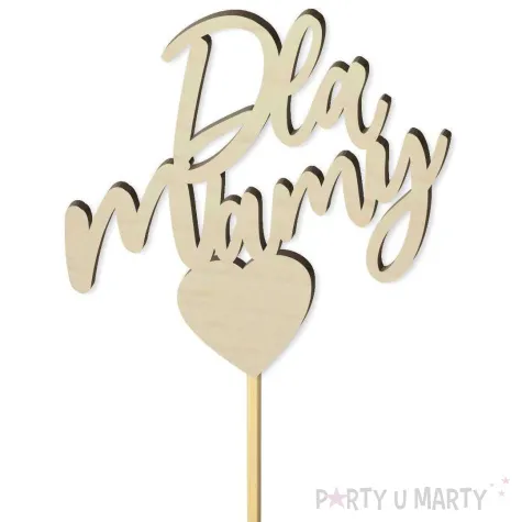 pik ozdobny dla mamy drewno 24 cm