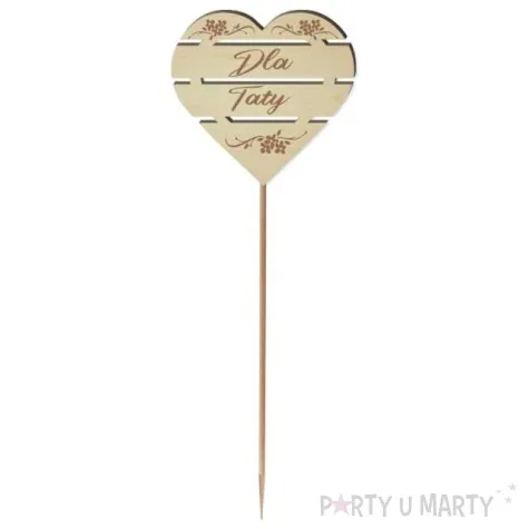 pik ozdobny dla taty drewno 24 cm