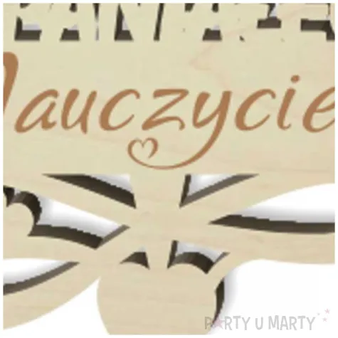 pik ozdobny dla wspanialego nauczyciela drewno 23 cm