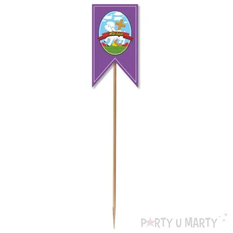 pik ozdobny do koszyczka baranek wielkanocny fioletowy 23cm