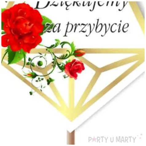 pik ozdobny dziekujemy za przybycie 24 cm