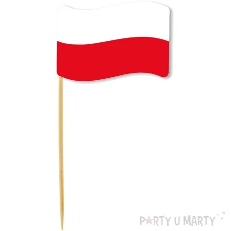 pik ozdobny flaga polski bialo czerwona 23 cm