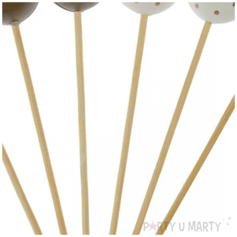 pik ozdobny jajka eleganckie kropki bialo zloty arpex 12 cm 6 szt