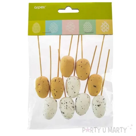 pik ozdobny jajka przepiorcze nakrapiane arpex 28 cm 10 szt