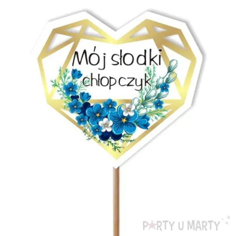 pik ozdobny moj slodki chlopczyk kwiaty 24 cm