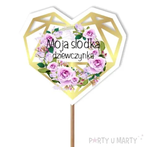 pik ozdobny moja slodka dziewczynka kwiaty 24 cm