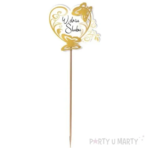pik ozdobny motyle 3d w dniu slubu 24 cm