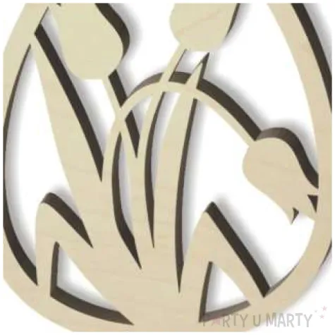 pik ozdobny pisanka kwiatowa drewno 23 cm