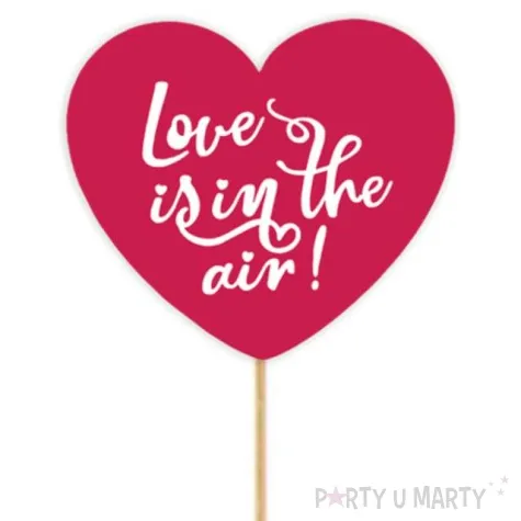 pik ozdobny serce love is in the air czerwony 27 cm