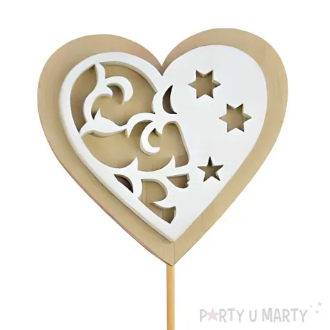 pik ozdobny serce rzezbiony arpex 28 cm