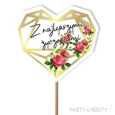 pik ozdobny z najlepszymi zyczeniami 24 cm