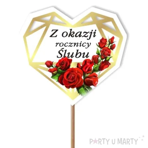 pik ozdobny z okazji rocznicy slubu 24 cm