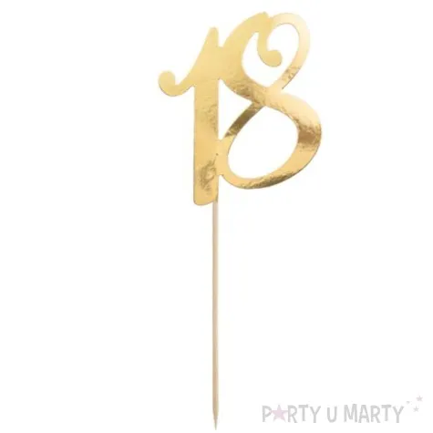 piker liczba 18 zloty partydeco 20 5 cm