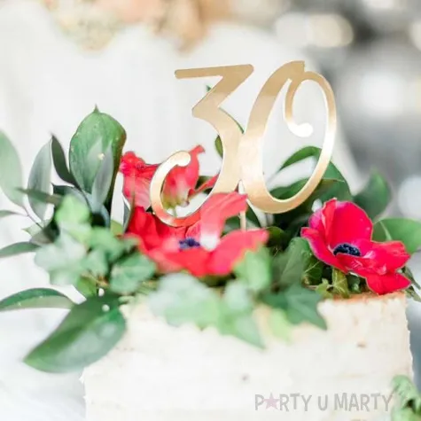 piker liczba 30 zloty partydeco 20 5 cm