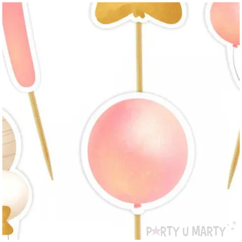 pikery 1 urodziny baloniki rozowy 6 szt