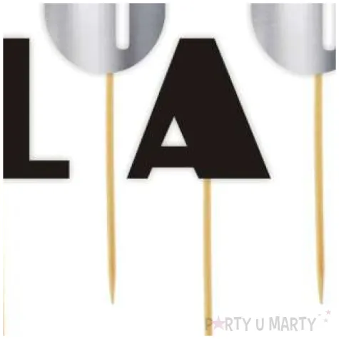 pikery 100 lat czarny srebrny metalik 6 szt