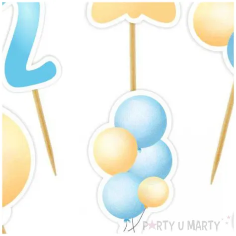 pikery 2 urodziny baloniki blekitny 6 szt