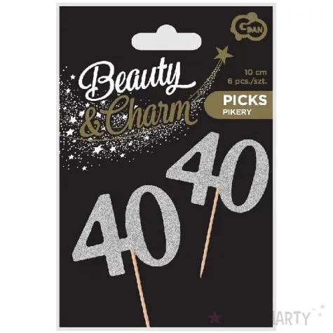 pikery 40 urodziny classic srebrne godan