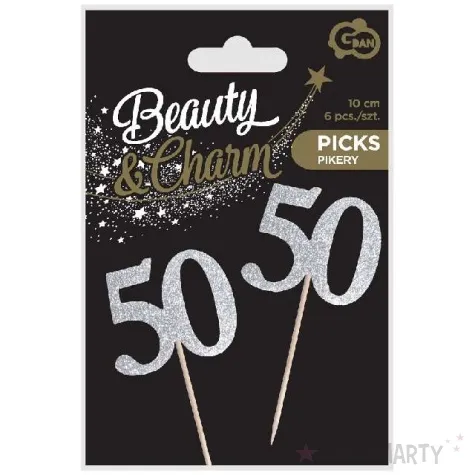 pikery 50 urodziny classic srebrne godan
